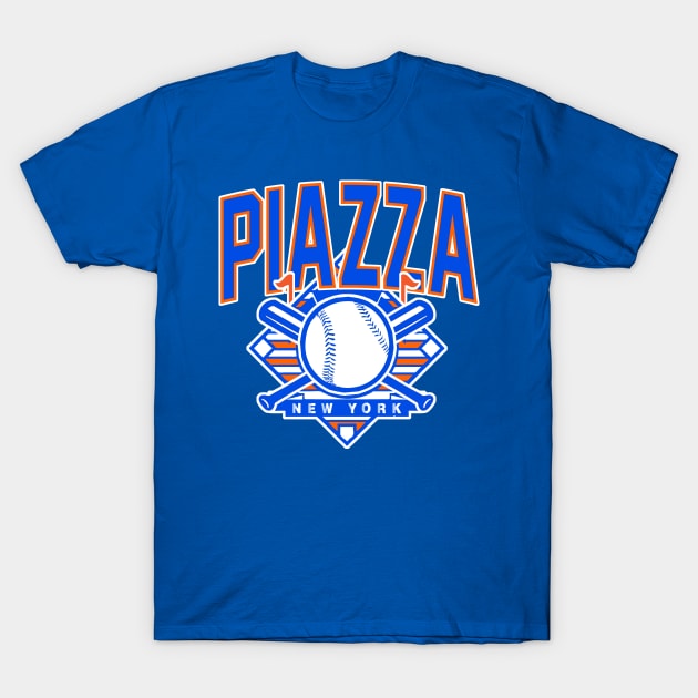 Vintage New York Baseball Piazza T-Shirt by funandgames